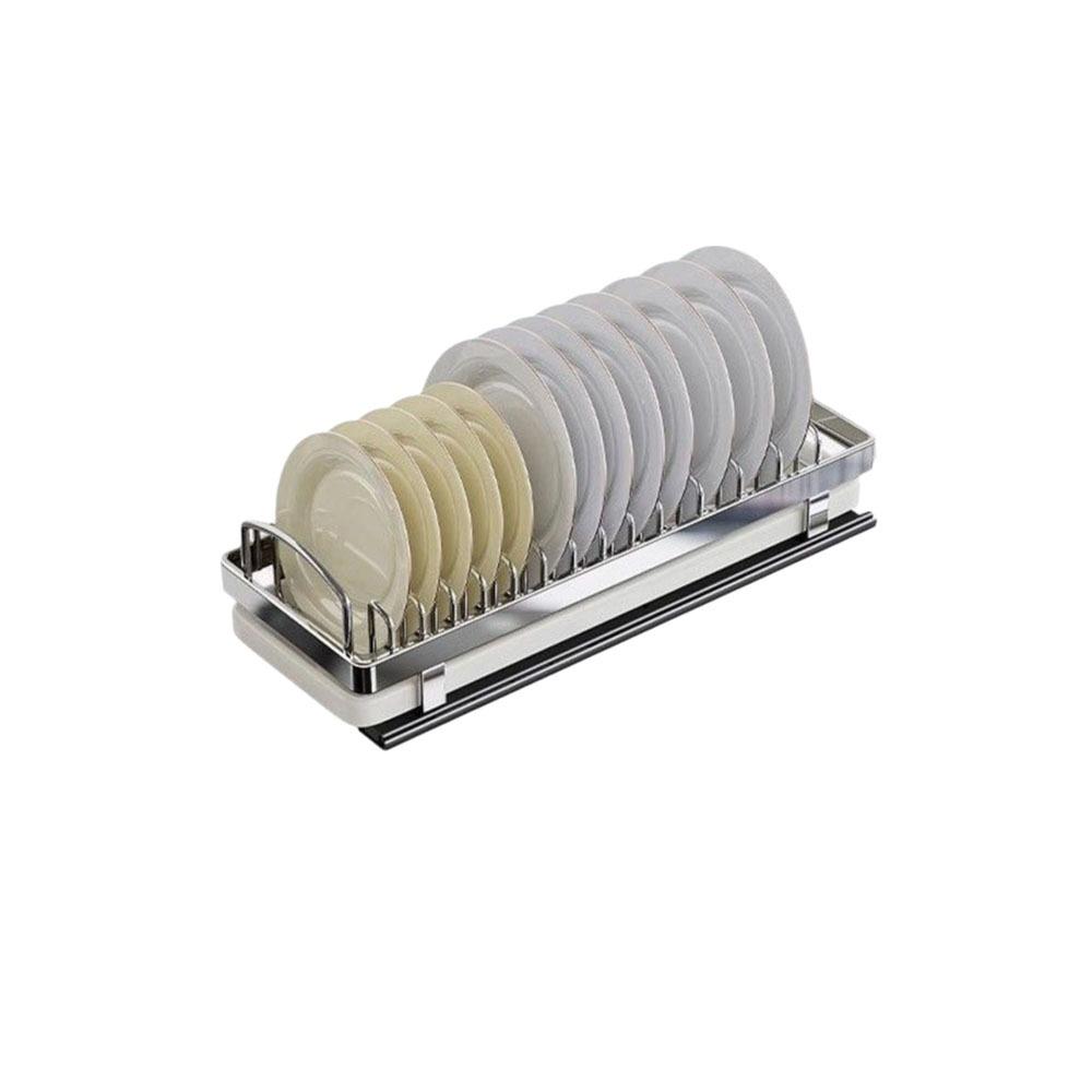 Large Pull-out Dish Rack Drawer Type Dish Drainer Storage Rack Durable Cabinets Organizer  Kitchen