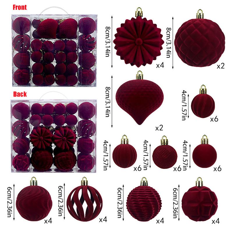 Christmas Ball Plush 48pcs Set Box