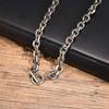 Heavy Stainless Steel Chain Necklaces for Men Boys,Rolo Chain O Chain Collars with OT Button,Trendy Jewelry Gifts