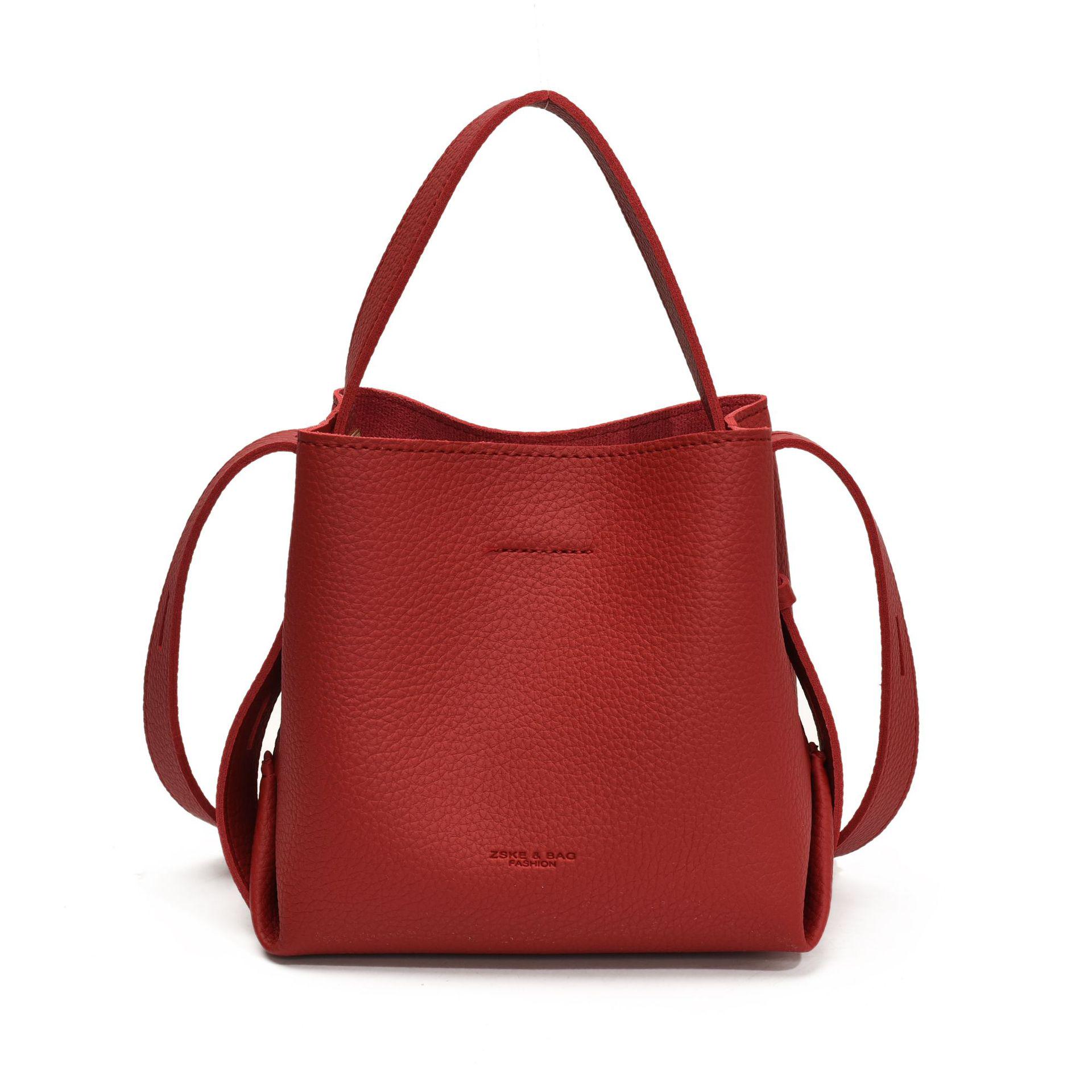 

High-End Stylish Women s Bucket Handbag - 2025 Fashion Tote & Crossbody for Outings & Commuting красный