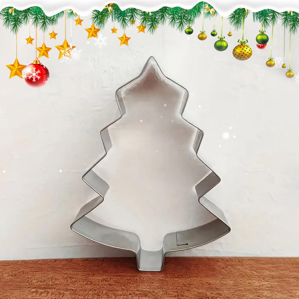 6 ST Julsmåtteformar Jultecknad Småkaksmallar Tomten Snöflinga Vändande Sockerbakverk Bakverktyg