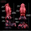 ELKKOST Fantasy Dragon Knot Dildo Silicone Realistic Dog Monster Dildos Anal Sex Toy with Sucker Alien Penis For G Spot Prostate