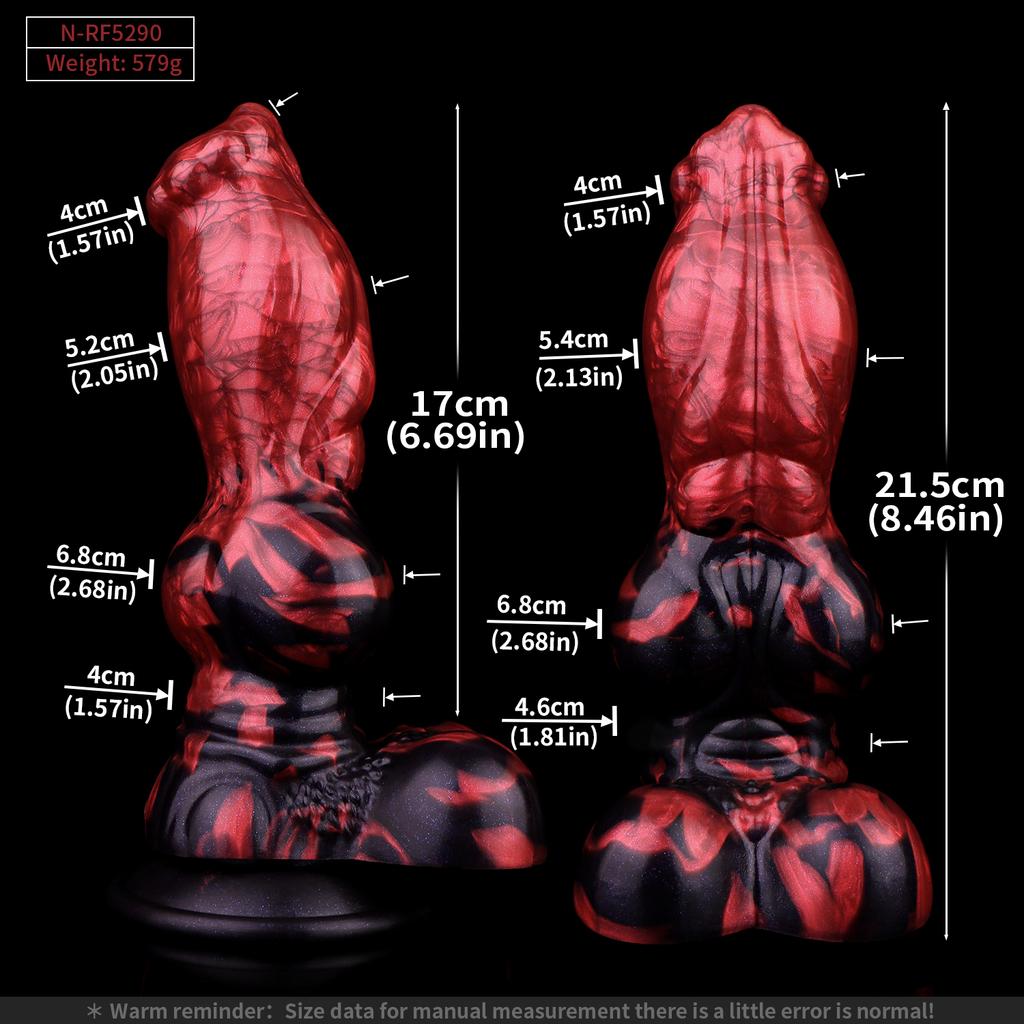 ELKKOST Fantasy Dragon Knot Dildo Silicone Realistic Dog Monster Dildos Anal Sex Toy with Sucker Alien Penis For G Spot Prostate
