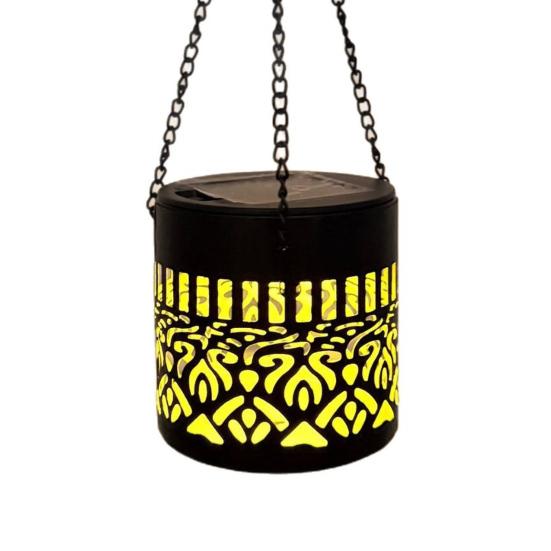 Solar Chandelier Iron Hollow Pattern Outdoor Solar Light