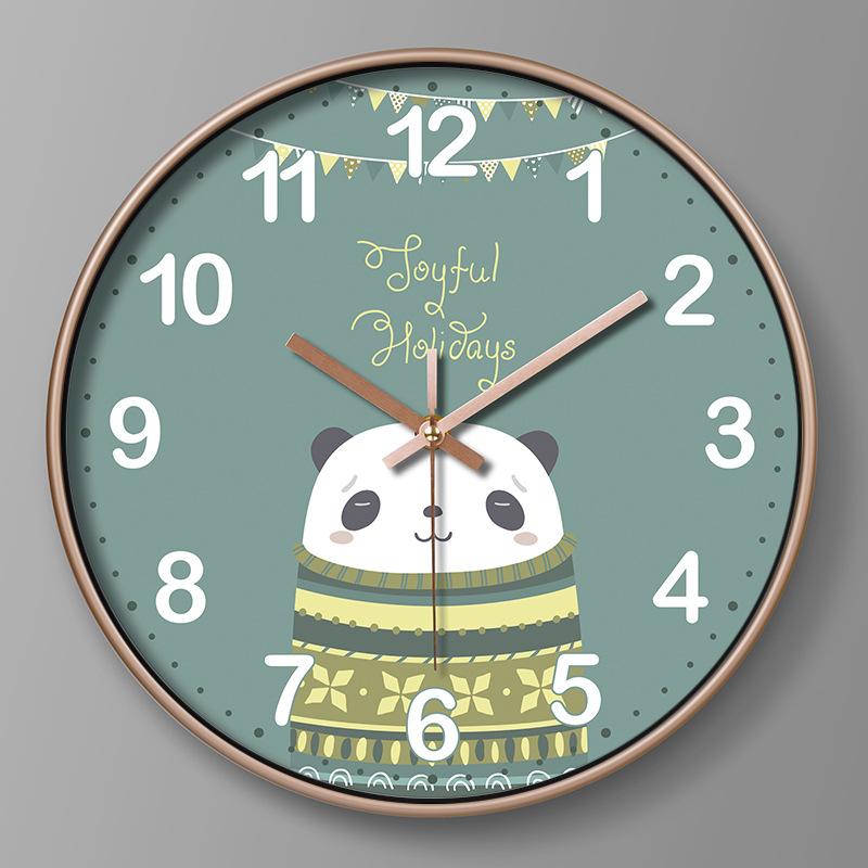 Children's Room Clock Cartoon Wall Clock Creative Clock Wall Hanging Home Living Room Quartz Clock 25CM