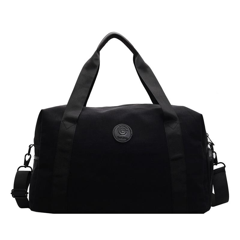 Solid color high-end short-trip bag can be set with tie rod, independent shoe position, dry and wet separation, multi-functional luggage boarding bag