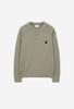 ZIOSONGZIO Semblance Boucle Henley Neck Knit Ash Green Zh5Kt828Ag