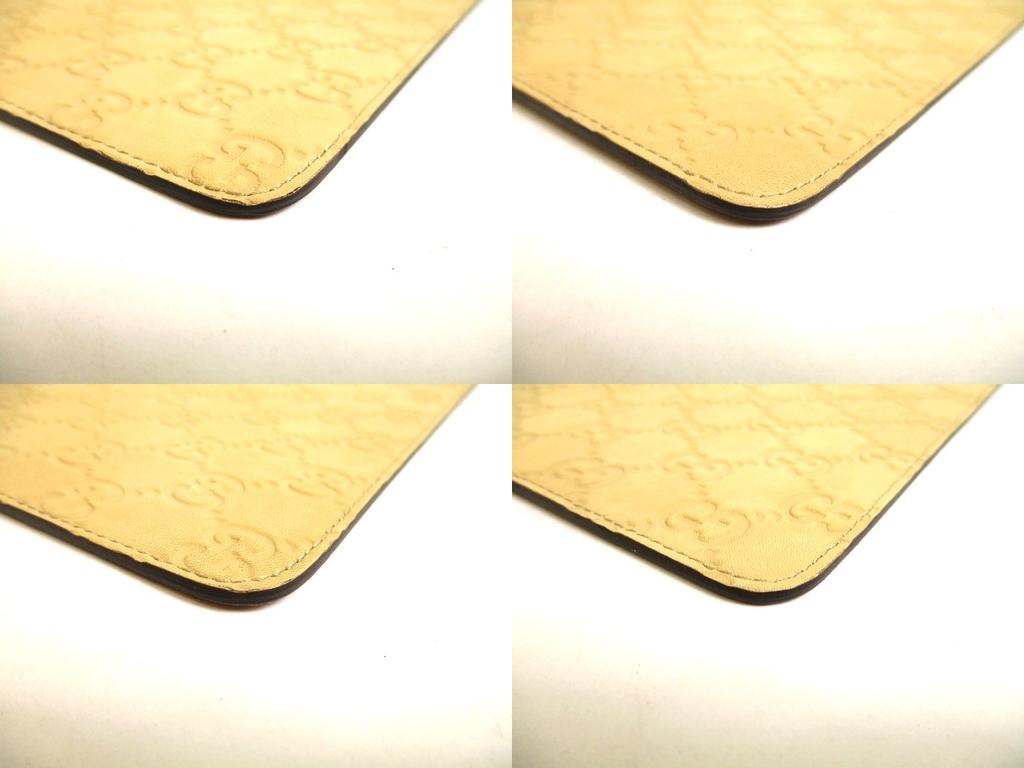 Authentic GUCCI Guccissima Beige Leather Mouse Pad #a767  Refurbished