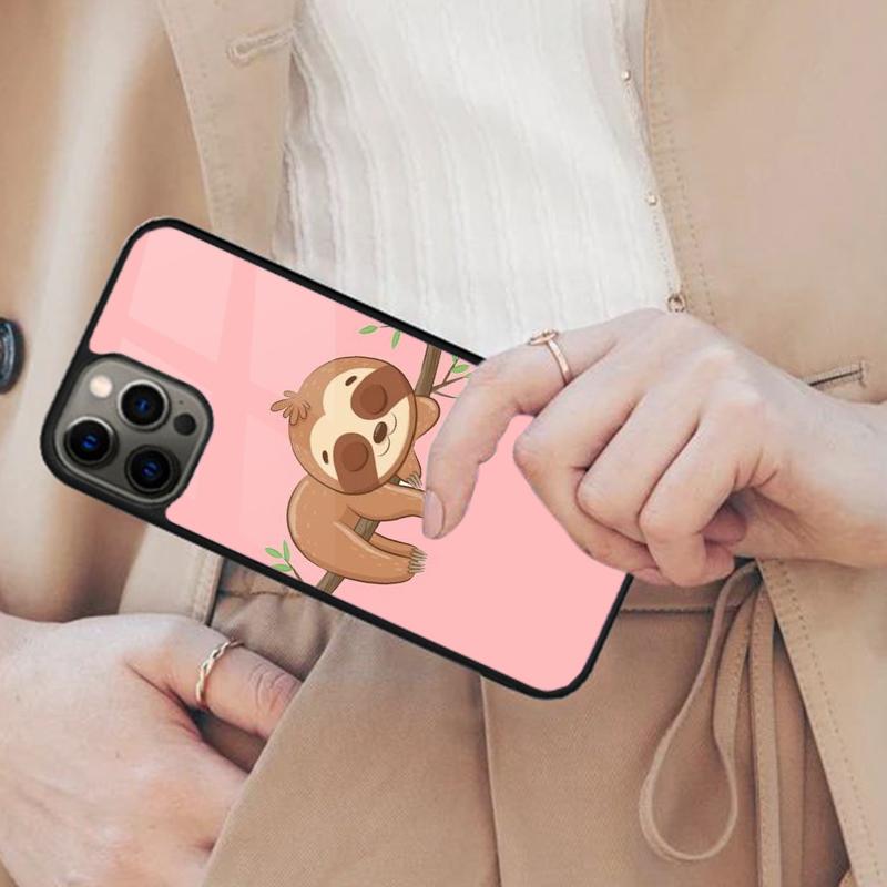 Cute Lazy Sloth Sleep Magnetic Phone Case For APPLE iPhone 17 Air 16 14 13 12 Pro Max 15 Plus Wireless Charge With MagSafe Cover