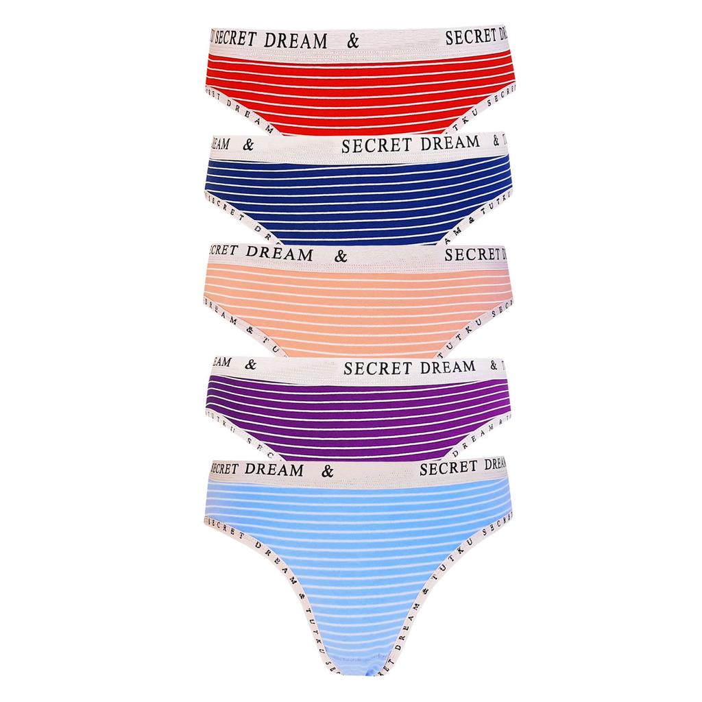 5li Kadın Pamuklu Secret Bikini Külot İç Çamaşırı Kaliteli Diana