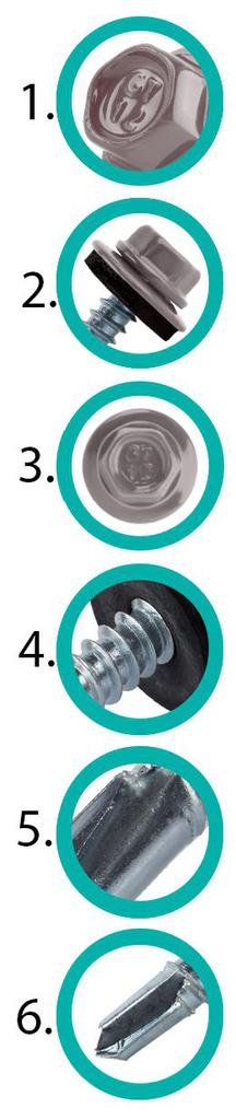 Self-tapping screws GT12 Z14 5.5x35mm RAL 9007
