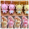 Key Decoration Kawaii Bear Keychain Bag Pendant Car Key Ring Exquisite Cartoon Dolls Pendant  Gifts