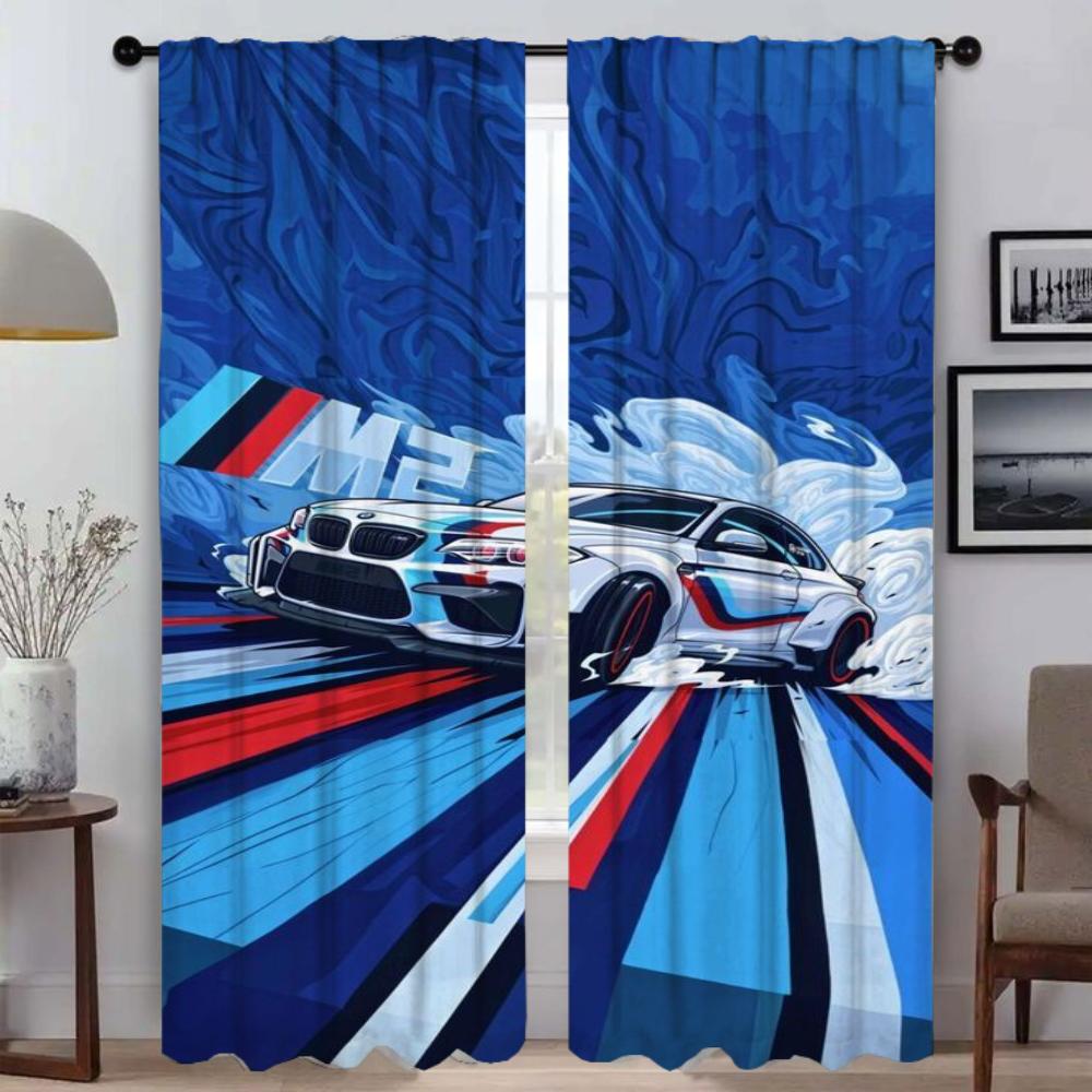 Car In the Sun Anti-mosquito Curtains for Camera Curtains Child Room Shades Partition Tulle for Bedroom Halloween Decoration