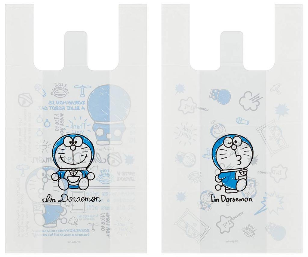 Skater Plastic Shopping Bags with 53 x 30 x 10 Bags Handles, Large, 16cm, I'm Doraemon, Sanrio, RGBH3,