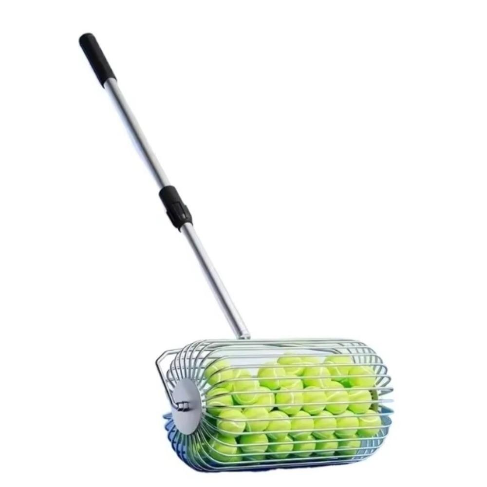 Teleskopischer Ballsammler mit Rollkugel Edelstahl Tennisballsammler Professionelle Nutzung