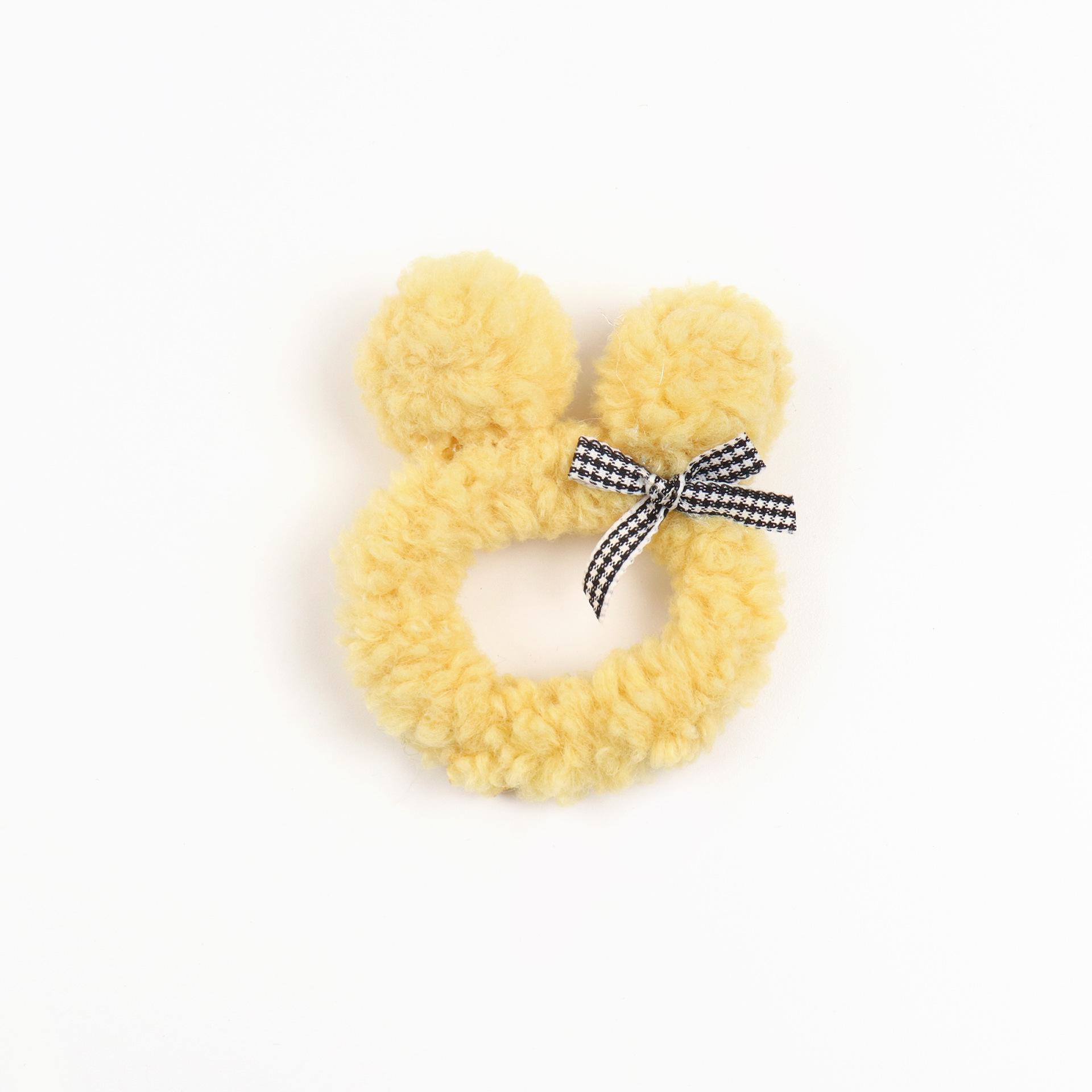 Очаровательная рождественская резинка для волос с плюшевым мишкой и пушистая повязка на голову