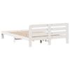 Solid Wood Bed without Mattress White 150x200 cm Pine Wood