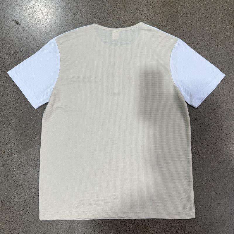 Mens Loose Short Sleeve Waffle Henley T Shirt Summer Casual Top