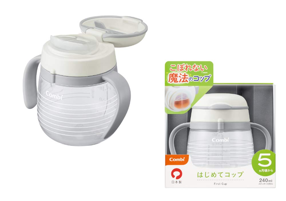 Combi Rakumug First 1 Cup Cup, Border, White, (x 1)