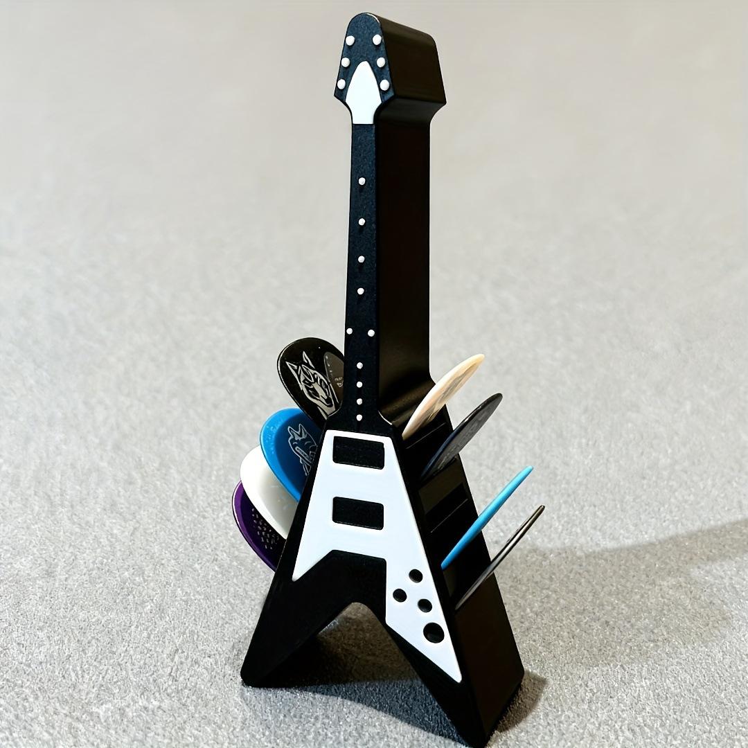 3D Printed Guitar Picks Holder Sleek Guitar Pick Case Music Gifts Musicians Enthusiasts Black&White