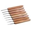Bamboo Handle Crochet Hook with Metal Head for Dreadlocks & Knitting