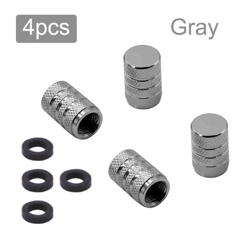 Aluminum Alloy Automobile Tire Valve Cap Three-Slot Circular Universal Valve Core Vacuum Tire Tire Pressure Monitoring Valve Cap Valve Stems 1