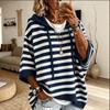 Women's European-American Style Knit Hooded Drawstring Sweater 