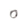 Anello Liscio Acciaio di Titanio Anello in Acciaio Nero Personalità Non Sbiadisce Anello da Mangiare per Ragazzi Gioielli per le Mani