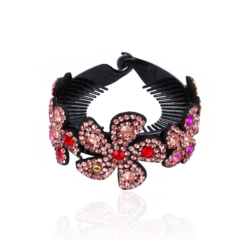 

Meatball Hair Accessories Women Hair Claws Headwear Barrettes Rhinestone Flower Hairpin Bird Nest Floral Twist Clip різнокольоровий