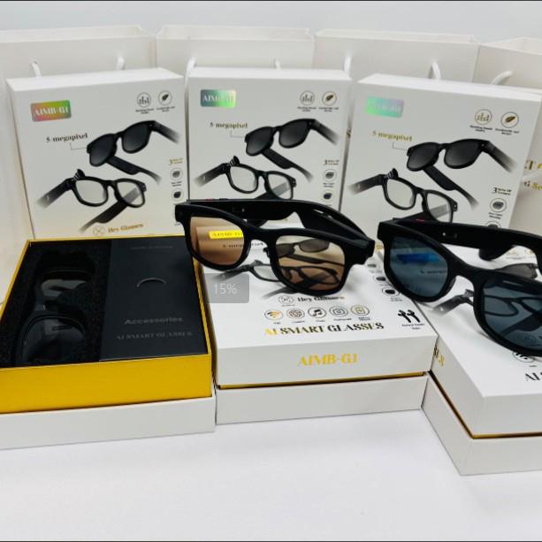 AIMB-G1 Smart Glasses: KI-Erkennung, Übersetzung, Stabilisierte HD-Kamera für Video & Fotos