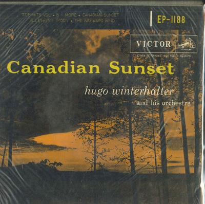 7-inch Plaat HUGO WINTERHALTER & HIS ORCHESTRA - Canadian Sunset EP1188 VICTOR Japan Klassiek Gebruikt