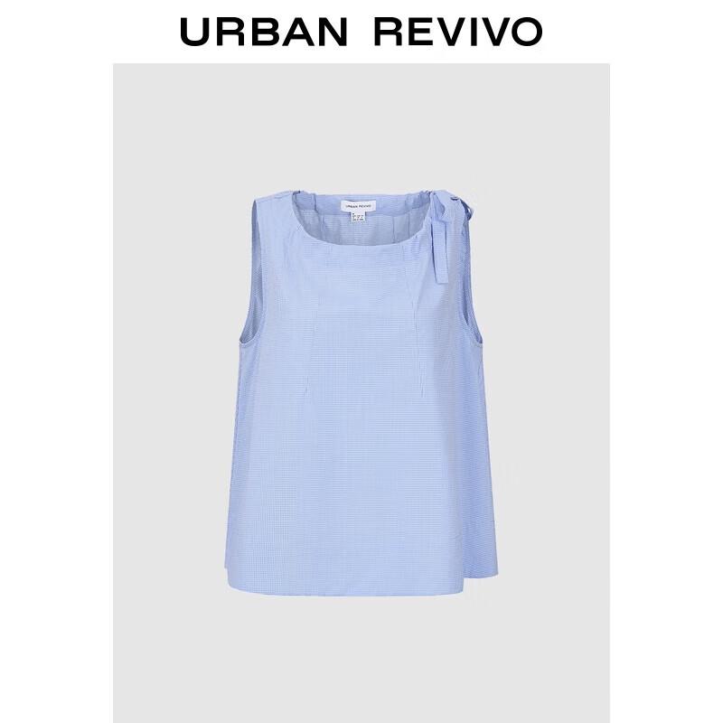 Женская клетчатая блузка без рукавов UR 2025 Осень XL