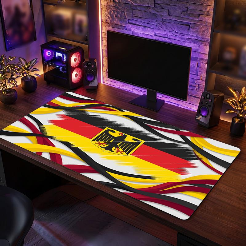 Belgium Football Crest Mouse Pad, Extended Non Slip Rubber Desk Mat for Gaming Office Laptop Fan Gift
