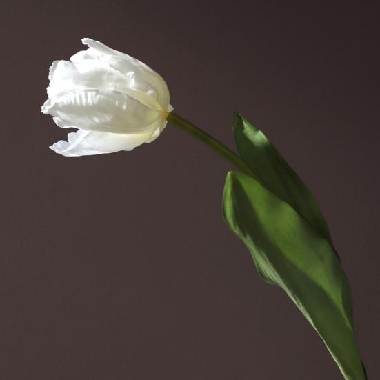 Flores de Tulipán Artificiales Tacto Real Tulipán de Tallo Largo Ramo con Hojas para Ramo de Boda Arreglo Floral de Primavera Decoración de Mesa para el Hogar