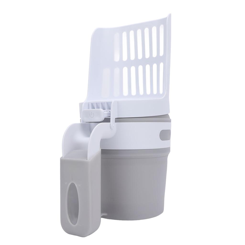 Katzenstreuschaufel mit Halter Große Kapazität Spritzwassergeschützt Faltbar Integrierte Streuschaufel für Katze