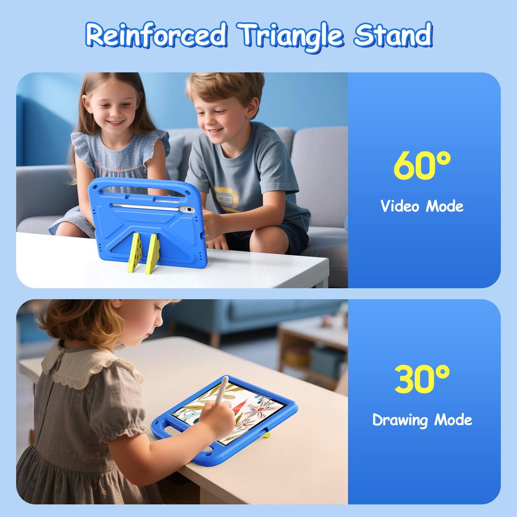 DUX DUCIS Puff Series Tablet-Hülle für Samsung Galaxy Tab S10 Lite/S10 FE/S9/S9 FE/S8/S7, Ständer EVA Kinder Stoßfeste Hülle