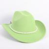 Beliebte europäische und amerikanische Mode OL-Stil einfarbiger Cowboyhut Herren und Damen High-End Zylinder Jazzhut Filzhut