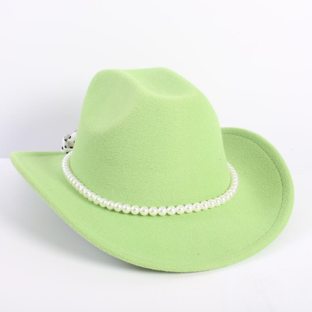 Beliebte europäische und amerikanische Mode OL-Stil einfarbiger Cowboyhut Herren und Damen High-End Zylinder Jazzhut Filzhut
