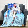 Star Player Kylian Mbappé Blanket Comfortable Great for Bedding Livingroom Picnics Four Seasons Universal Stylish Decor
