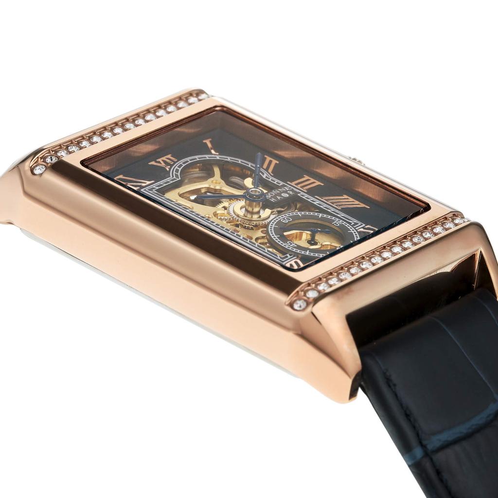 Klokke H021 Marineblå Skive Rustfritt Stål Manuelt Opptrekk 41MM Klokke H021PGZNV [Sonne] Herre