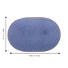 4 Stück Blaue Rattan-Tischsets 30 x 45 cm Weiden-Tischsets Boho Geflochtene Tischsets Esstisch