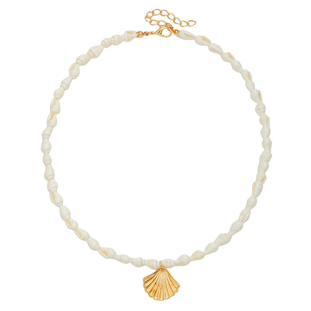 Starfish Necklace Accessories Female Dopamine Seaside Jewelry Retro Beaded Neck Chain Premium Temperament Niche Clavicle Chain
