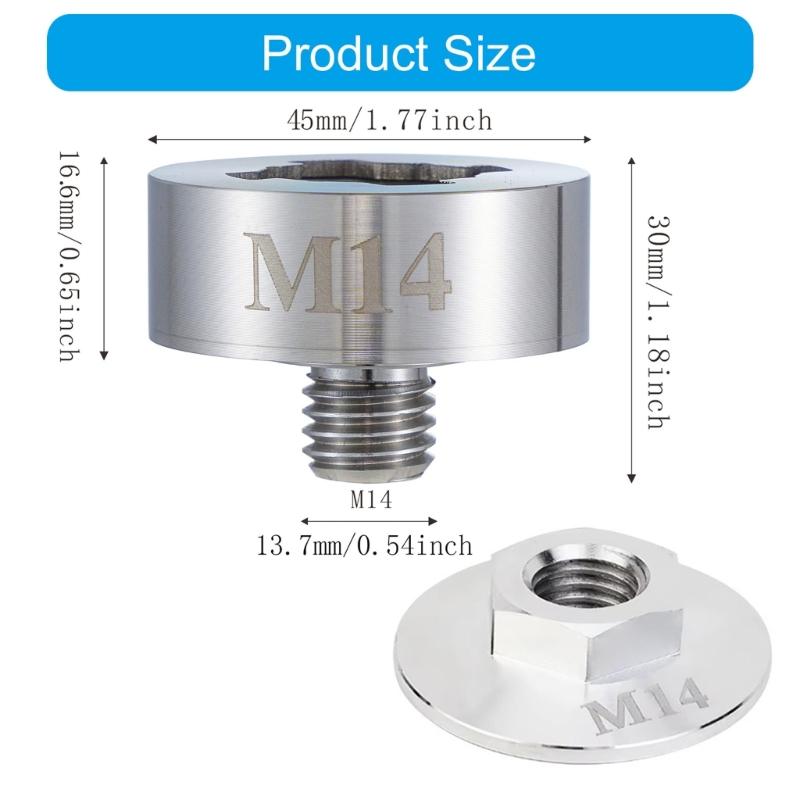 Professional 2 Piece Angles Grinder Shafts Adapter Includes Locking Nut Pressure Plate For X Lock Grinder
