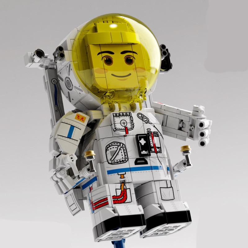 203017 série aeroespacial astronauta montagem modelo menino montagem blocos de construção brinquedos plug-in