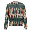 Women's Jacket Long Sleeve Lightweight Zipper Cropped Floral Printed Outerwear Casual Quilted Jacket With Pockets
