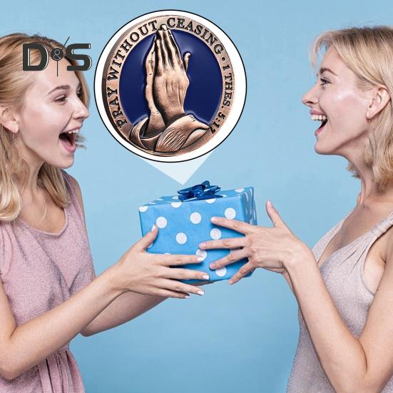 Христианская молитвенная монета Молитесь непрестанно Священное Писание Сопутствующая — фото 3