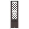 Elevated Planter with Trellis and Hanging Roof Brown 204 x 40 x 141 cm PP