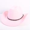 Popular European and American fashion OL style one-word cowboy hat men's and women's high-end top hat jazz hat felt hat