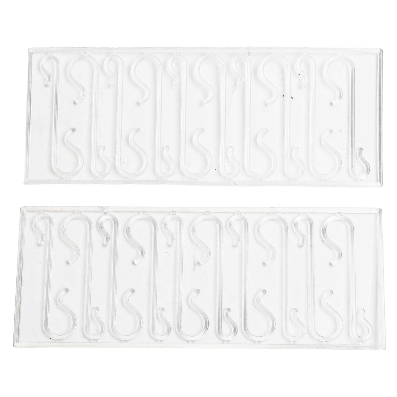 

50pcs 1.7IN Christmas Ornaments S-Shaped Hooks Gold Transparent Color Easy To Hang Christmas Transparent S Hooks Seasonal Décor