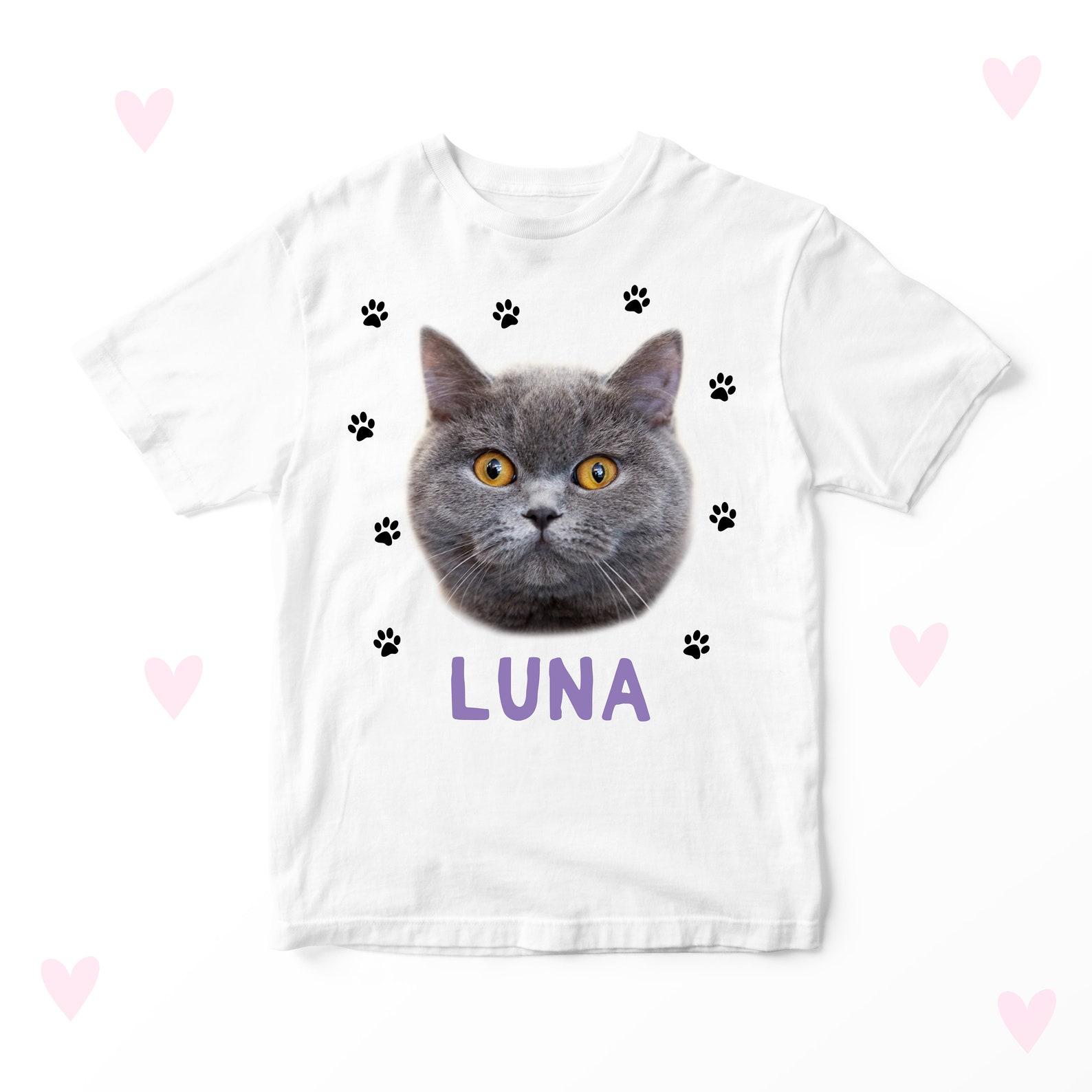Cat Kids T-shirt Boys Girls Cat Lover Gifts Clothing Personalised 100